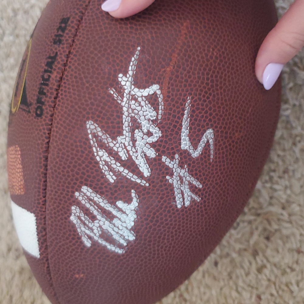 Phil Bates #5 Signed Wilson Football – NFL Collectible